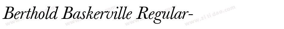 Berthold Baskerville Regular字体转换